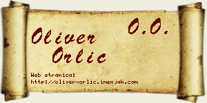 Oliver Orlić vizit kartica